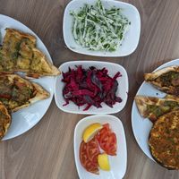Mixed plate for two, the "meat" balls came later. at Vegan Masa in Istanbul