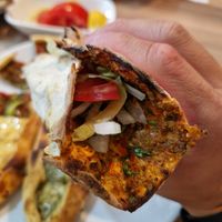 Lahmacun at Vegan Masa in Istanbul