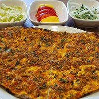 Lahmacun at Vegan Masa in Istanbul