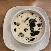 Yogurt soup   at Vegan Masa in Istanbul