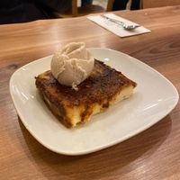 Kazandibi with ice cream   at Vegan Masa in Istanbul