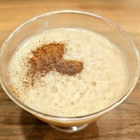 Rice pudding at Vegan Masa in Istanbul