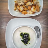 Yoghurt soup at Vegan Masa in Istanbul