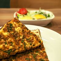 Lahmacun at Vegan Masa in Istanbul
