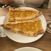Potato and cheese pida   at Vegan Masa in Istanbul