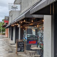Outside at Imagine Vegan Cafe in Memphis