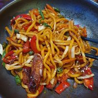 Hoisin duck noodles at Paradisescape in Brunswick