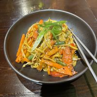 Stir Fry Peking Duck with noodles   at Paradisescape in Brunswick