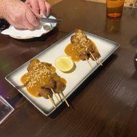 satay chicken skewers   at Paradisescape in Brunswick