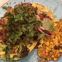 Huevos rancheros with vegan scramble instead of eggs Benedict (+1,50)  at ST. LOUIS The Breakfast Company in Cologne