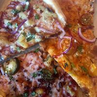 A selection of vegan slices at Purgatory Pizza in Los Angeles