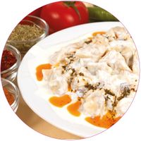 vegan manti at Vildan Café in Berlin