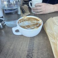 Huge lattes with nondairy milks  at Millie's Cafe in Los Angeles