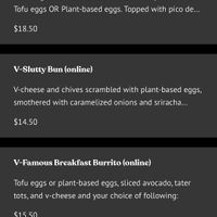 I forgot to take a photo of the menu but here are the options shown online  at Millie's Cafe in Los Angeles