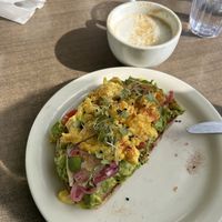 Avocado Toast with vegan egg   at Millie's Cafe in Los Angeles
