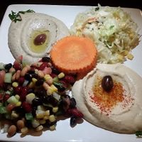 Delicious hummus plater  at Mazah Mediterranean Eatery in Columbus