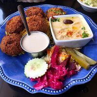 Falafel Platter at Mazah Mediterranean Eatery in Columbus