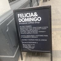 Placard  at Felicia & Domingo in Lima