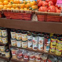 Canned goods at Fruiterie du Plateau in Montreal
