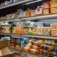 Some vegan items at Fruiterie du Plateau in Montreal