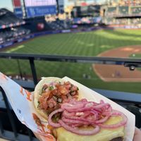 Vegan city burger  at Vegan City - Citi Field in New York City