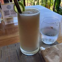 Coconut lemonade at Seagull Cove Resort in Boca Chica