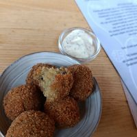 Ajuma bitterballen! 😍 Broccoli lentil at Kweekcafé in Haarlem