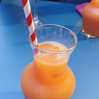 "Abyssinia" cocktail (rum, guava, mango, ginger) at Abyssinia in Paris