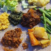 Veggie platter at Abyssinia in Paris
