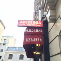 outside restaurant  at Abyssinia in Paris