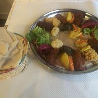 Yetsom Bayaynetou (vegetarian platter)  at Abyssinia in Paris
