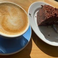 Coffee with brooklyn blackout cake  at Cloud Cakes -  Notre Dame de Lorette in Paris