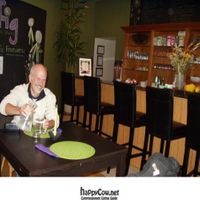 Interior with juice bar in back. at Fig in Scranton