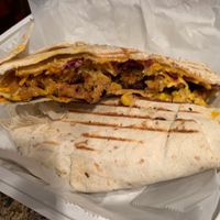 Crunchwrap wowwww tacobell aint got nothing on this  at Flatbelly Veg in Flourtown