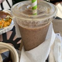 Mango Supreme Smoothie (mango,banana, strawberry, apple, and plant milk) (GF/V/SF)  at Flatbelly Veg in Flourtown