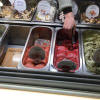 Two vegan sorbet options at Mpochotis in Corfu