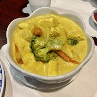 Yellow Curry with Steamed Tofu - super good! at Sea Thai House in Valley Springs