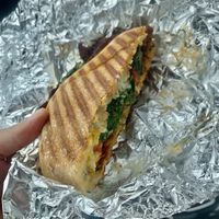 The Bestie (vegan BLT). Lots of hot panini options for vegetarians and vegans!  at Basics in Janesville