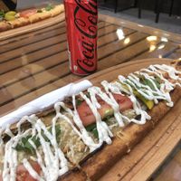 Vegan seitan Pide with v-cheese   at Yufkam & Co. Spezialitäten in Mannheim