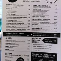 Food menu (Dec 2021) at Robinsons Cafe in York