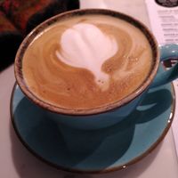 Decaf latte with coconut milk (Feb 2022) at Robinsons Cafe in York