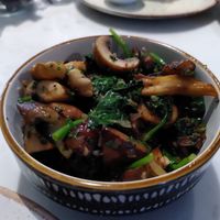 Side of herby mushrooms and spinach (Feb 2022) at Robinsons Cafe in York