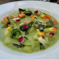 Beautiful dish and perfectly cooked vegetables at Ngadri in Boquete