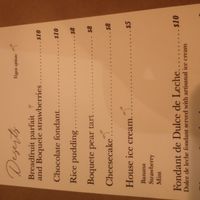 The amazing dessert menu 😍 at Ngadri in Boquete