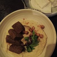 Homus com falafel at Manush in San Carlos De Bariloche