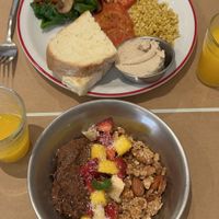 Desayuno Americano and Chia Pudin.  at Gordo Vegano in Buenos Aires