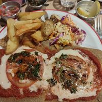 Milanesa a la napolitana at Gordo Vegano in Buenos Aires