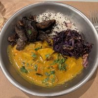 Curry de Girgolas   at Gordo Vegano in Buenos Aires