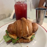 Croissant rellena de tofu  at Gordo Vegano in Buenos Aires