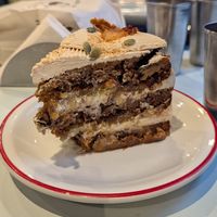 Carrot cake at Gordo Vegano in Buenos Aires